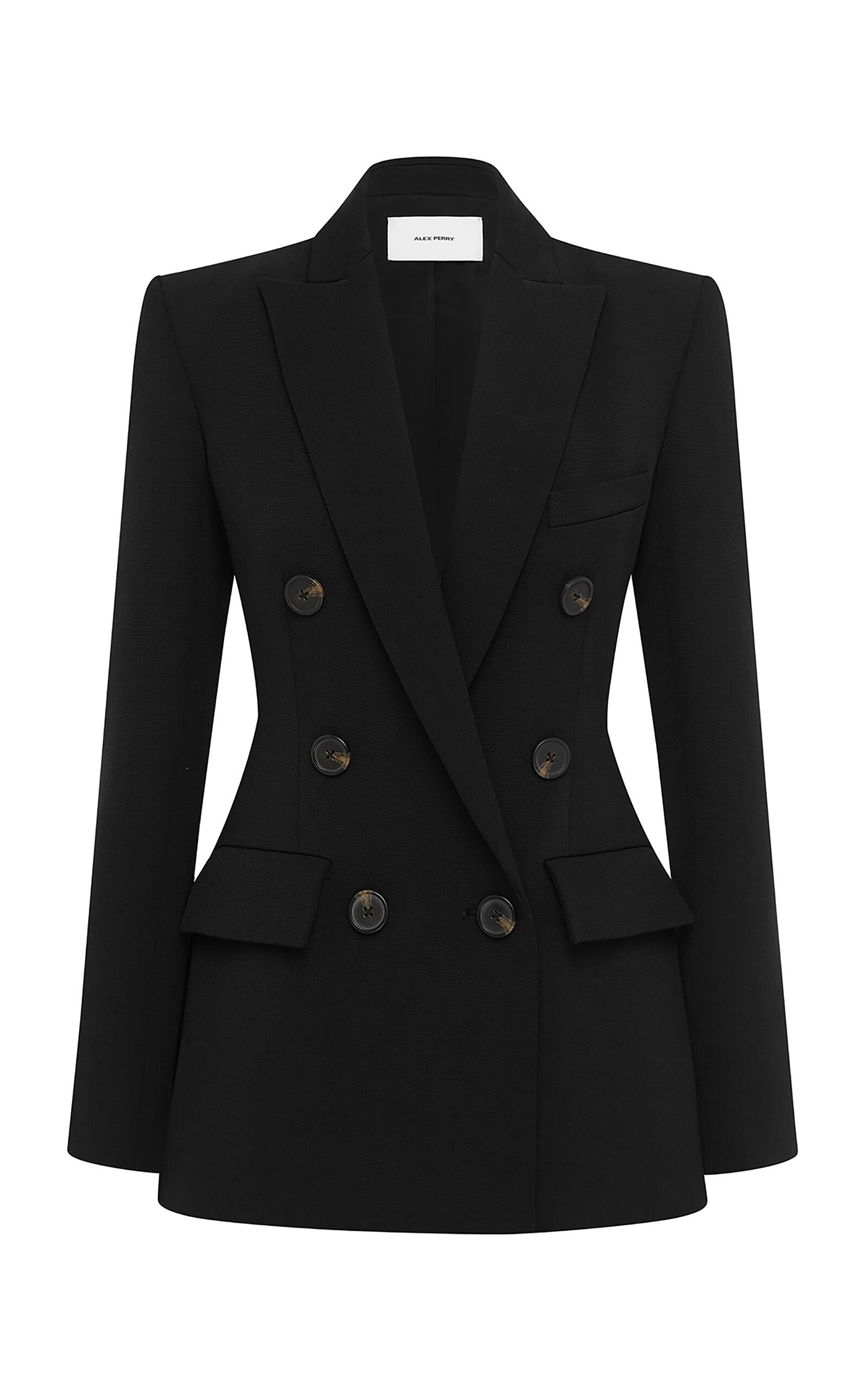 Fitted Double-Breasted Wool Blazer