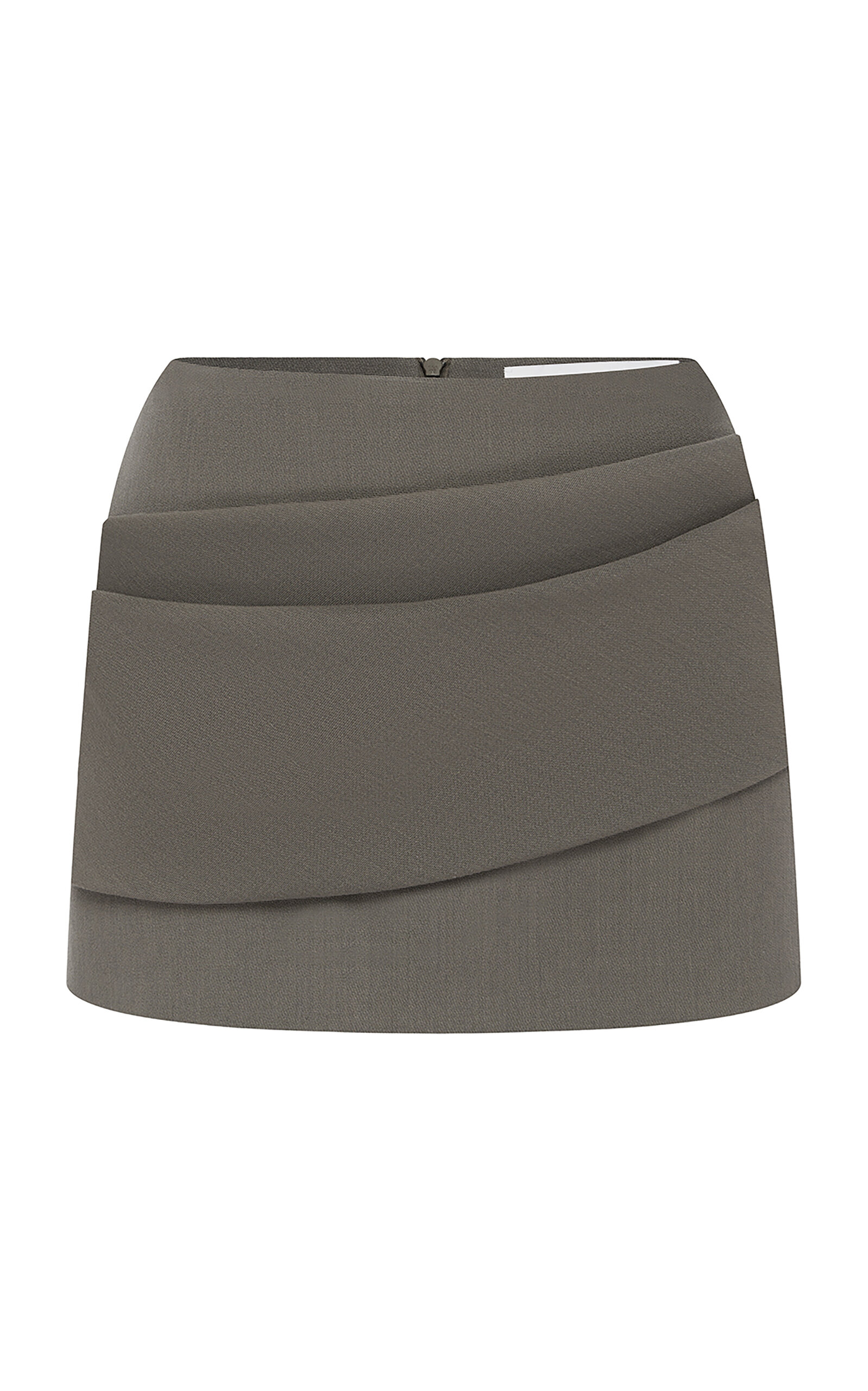 Low-Rise Wool-Blend Mini Skirt