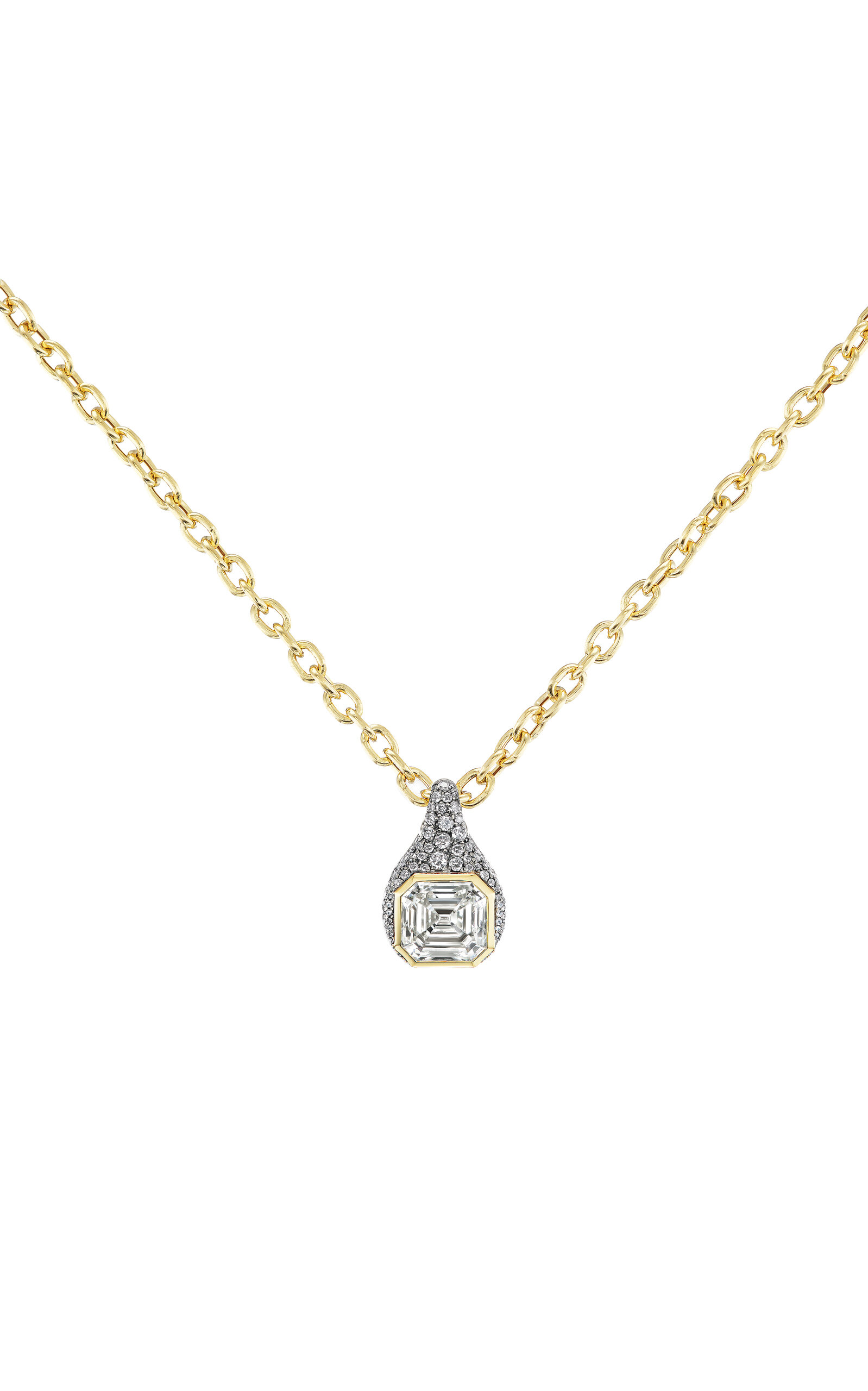 18K Yellow Gold Diamond Necklace