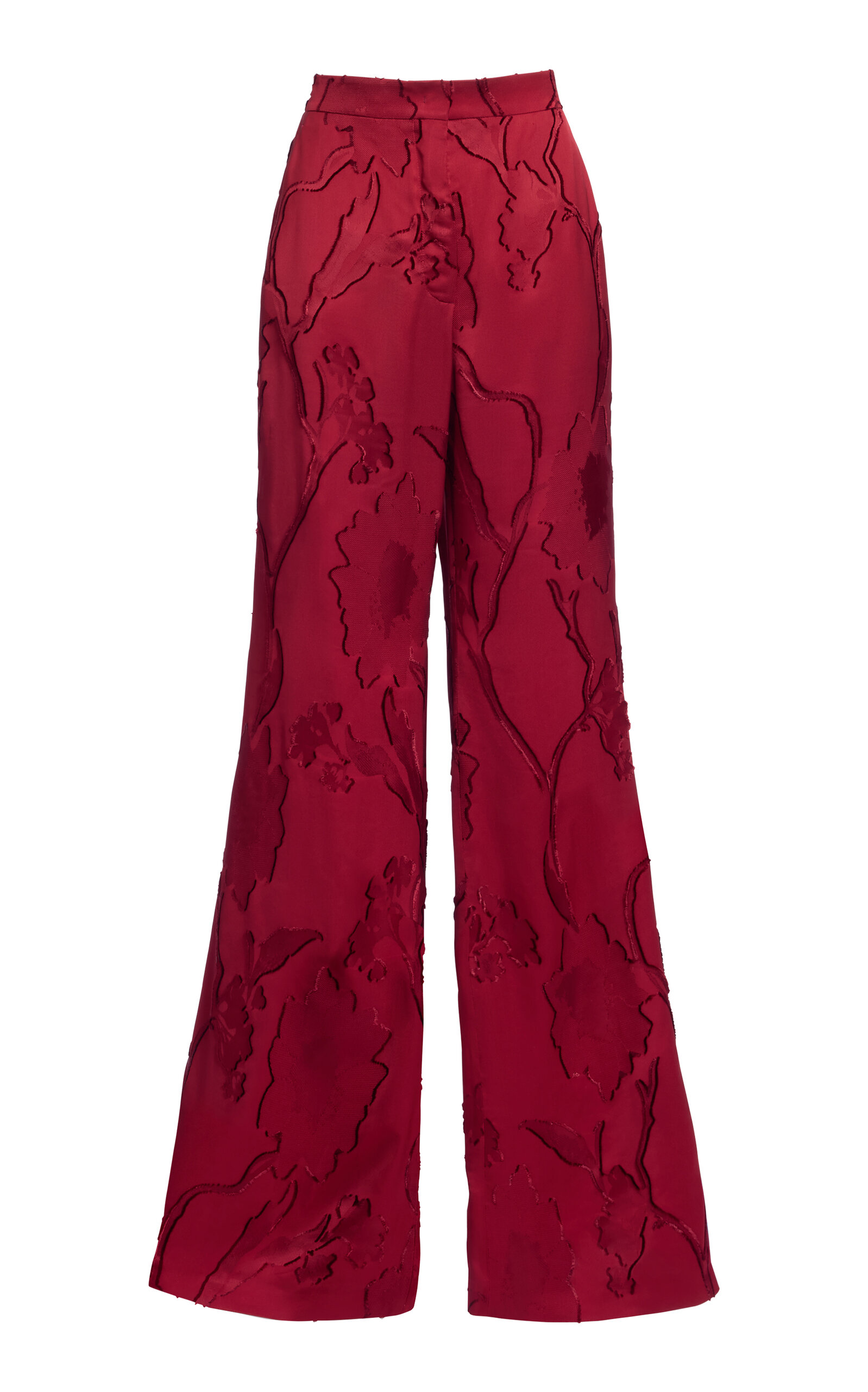 Jacquard Wide-Leg Pants