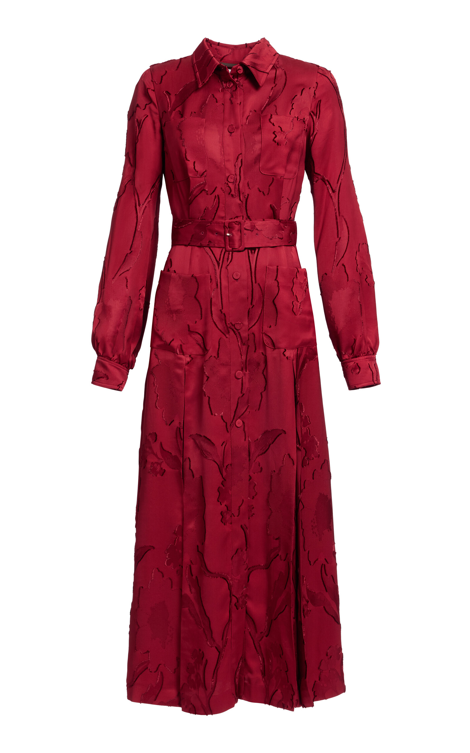 Jacquard Midi Shirt Dress