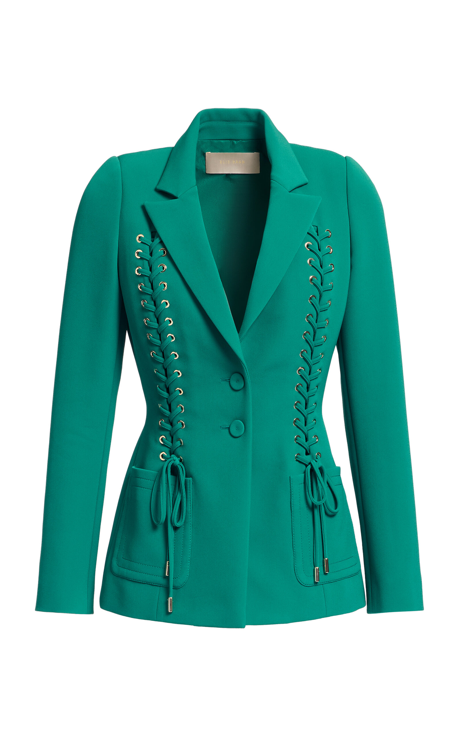 Lace-Up Cady Blazer