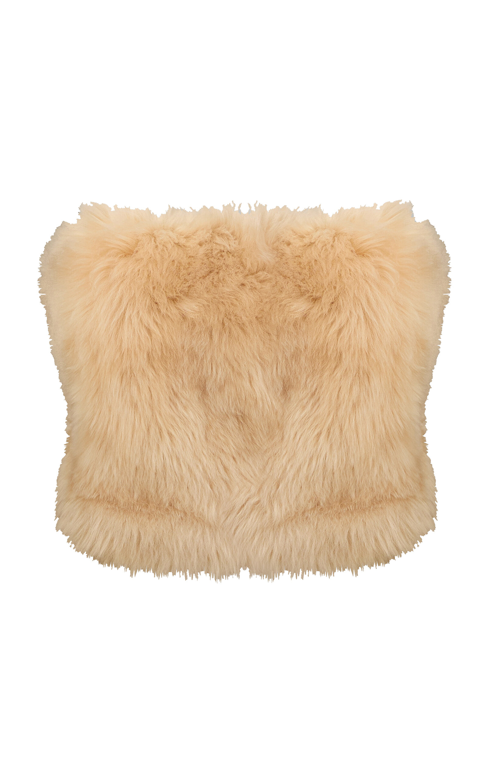 Dogi Strapless Shearling Top