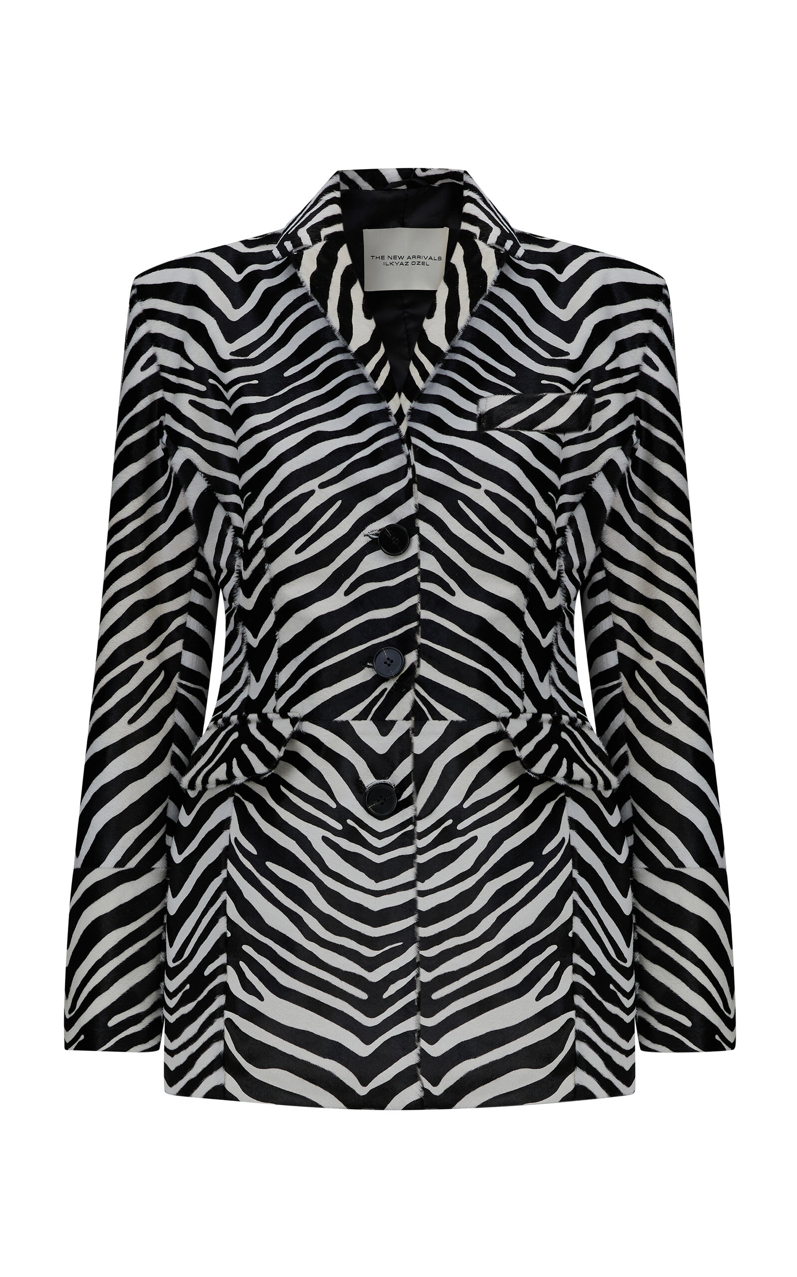 Maya Zebra-Print Pony Leather Jacket