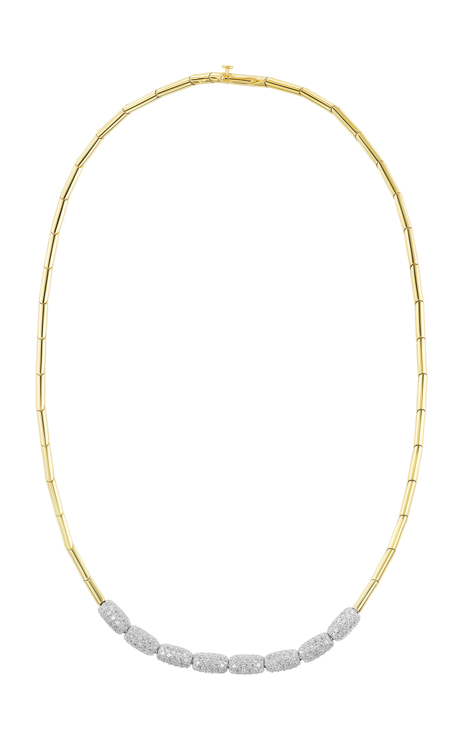 18K Yellow Gold Barrel Necklace