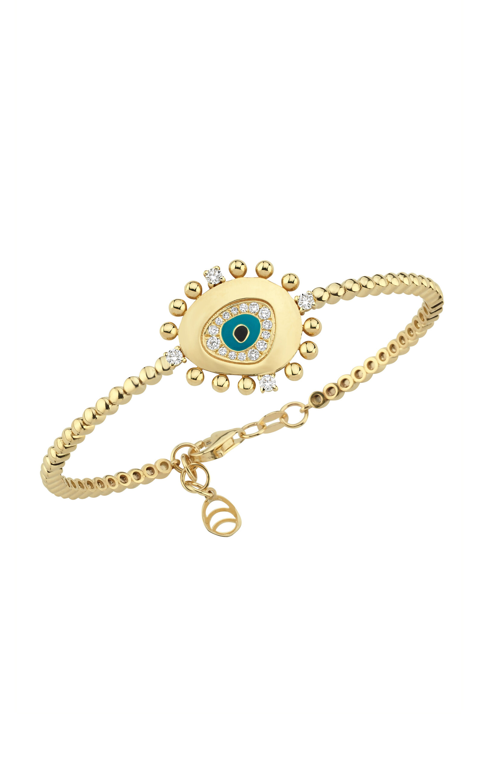 Evil Eye 14K Yellow Gold Diamond Bracelet