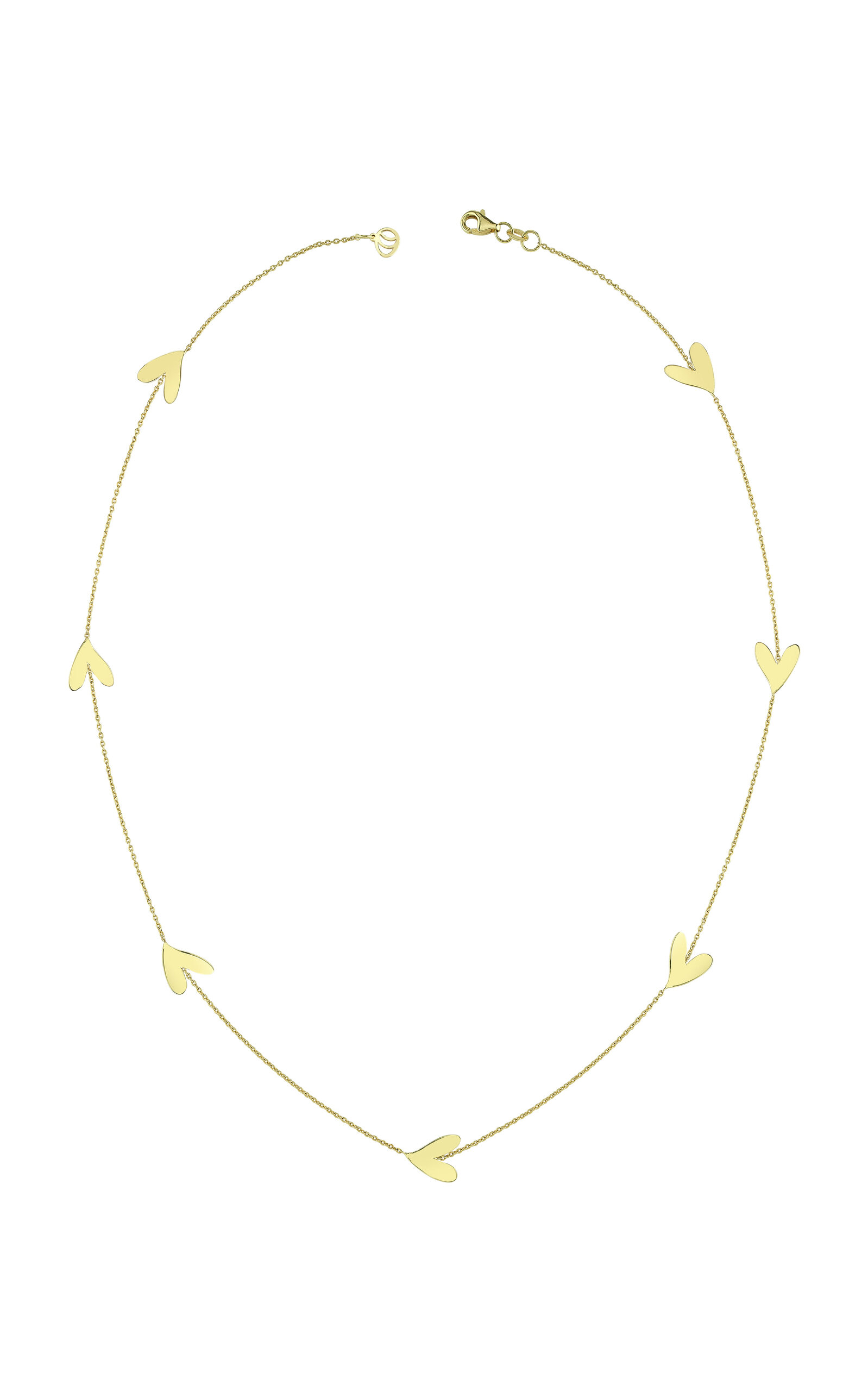 Hearts On Chain 14K Yellow Gold Necklace