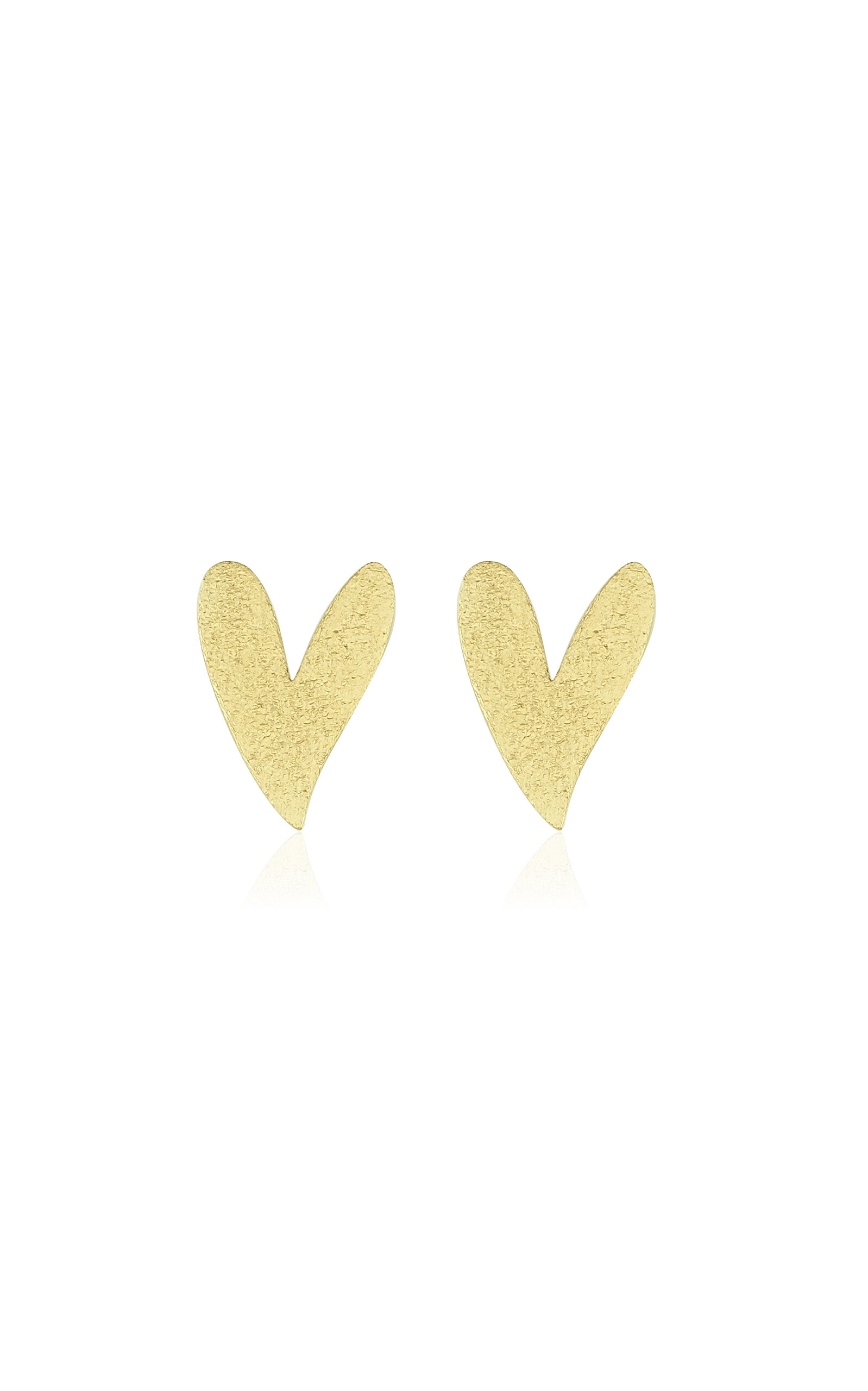 Heart 14K Yellow Gold Tsavorite Stud Earrings