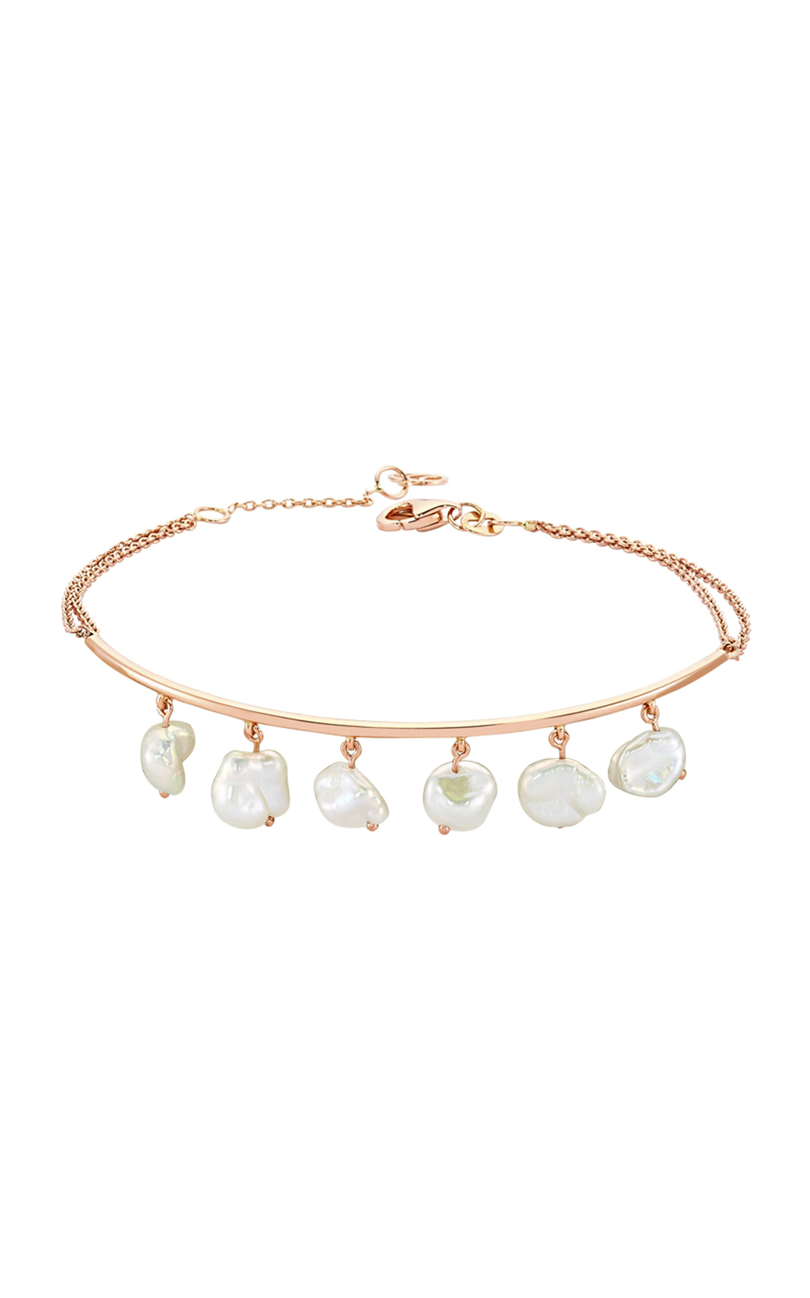 14K Rose Gold Pearl Bracelet