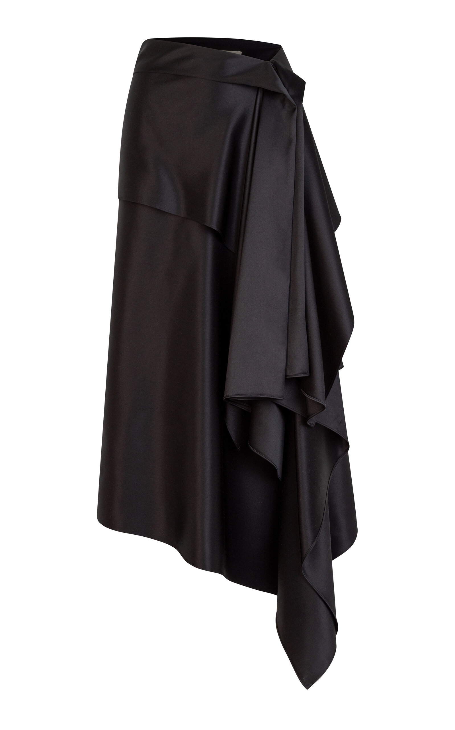 Agatha Draped Silk Maxi Skirt