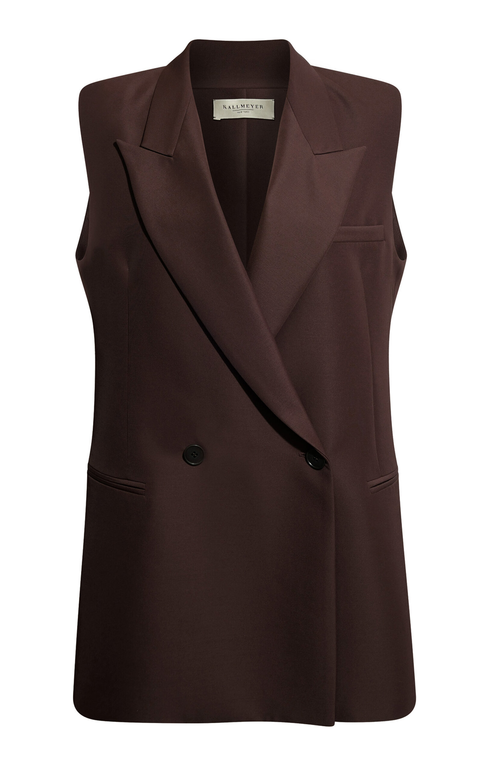 Deon Wool Blend Sleeveless Blazer