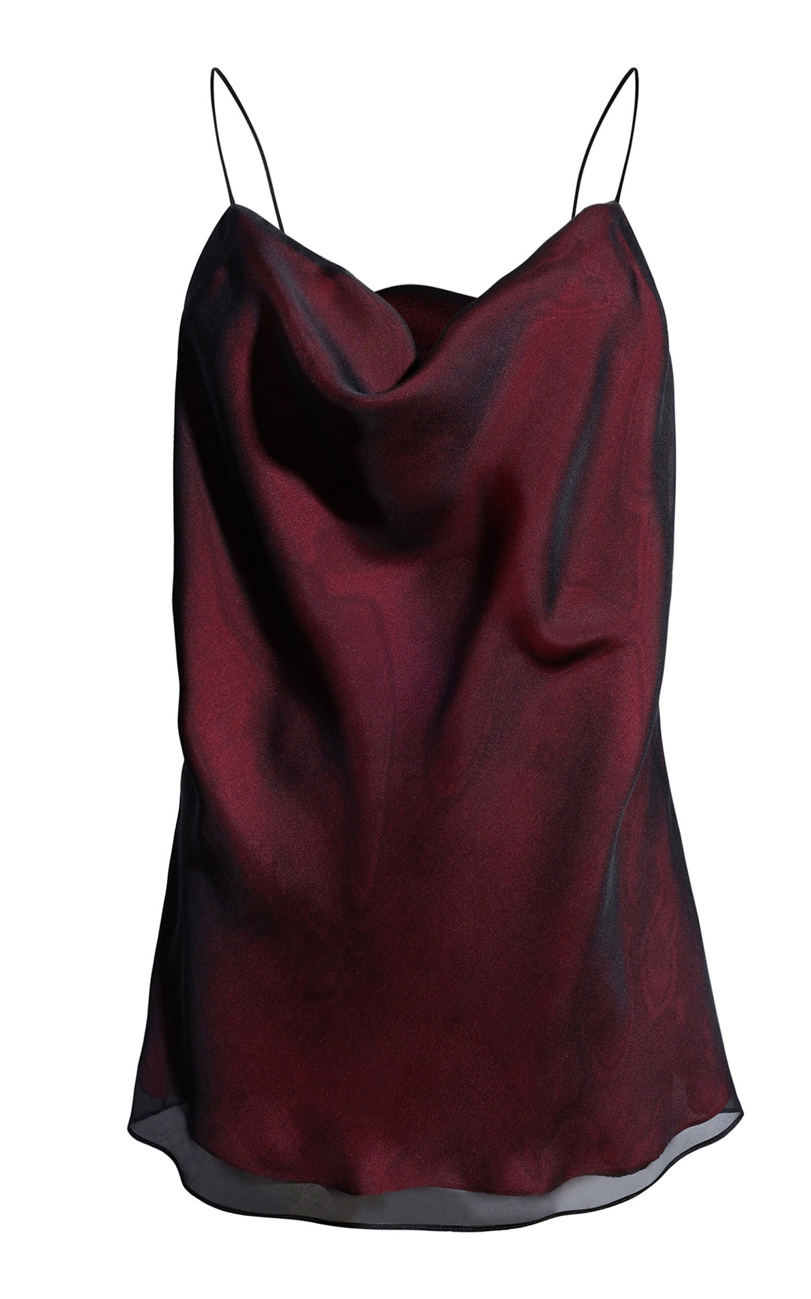 Zia Cowl-Neck Silk Tank Top