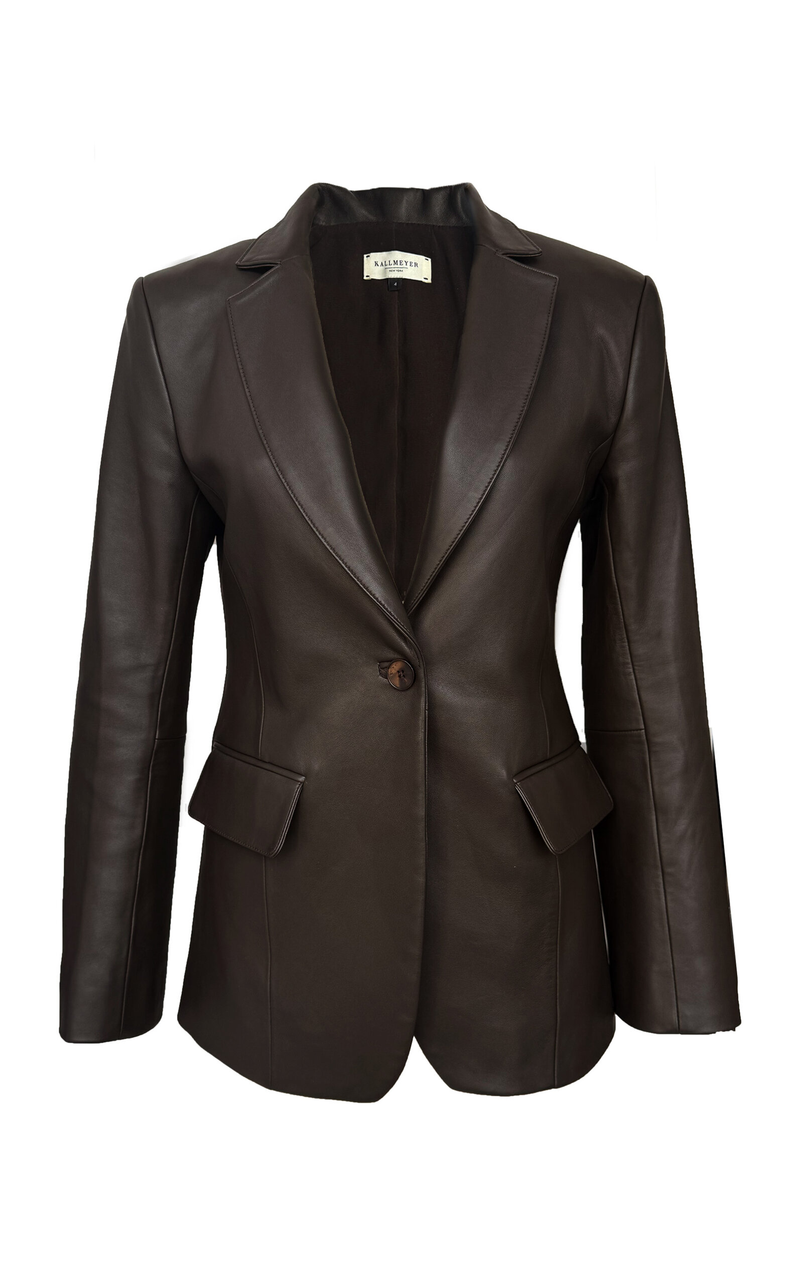 Raquel Single Breasted Leather Blazer