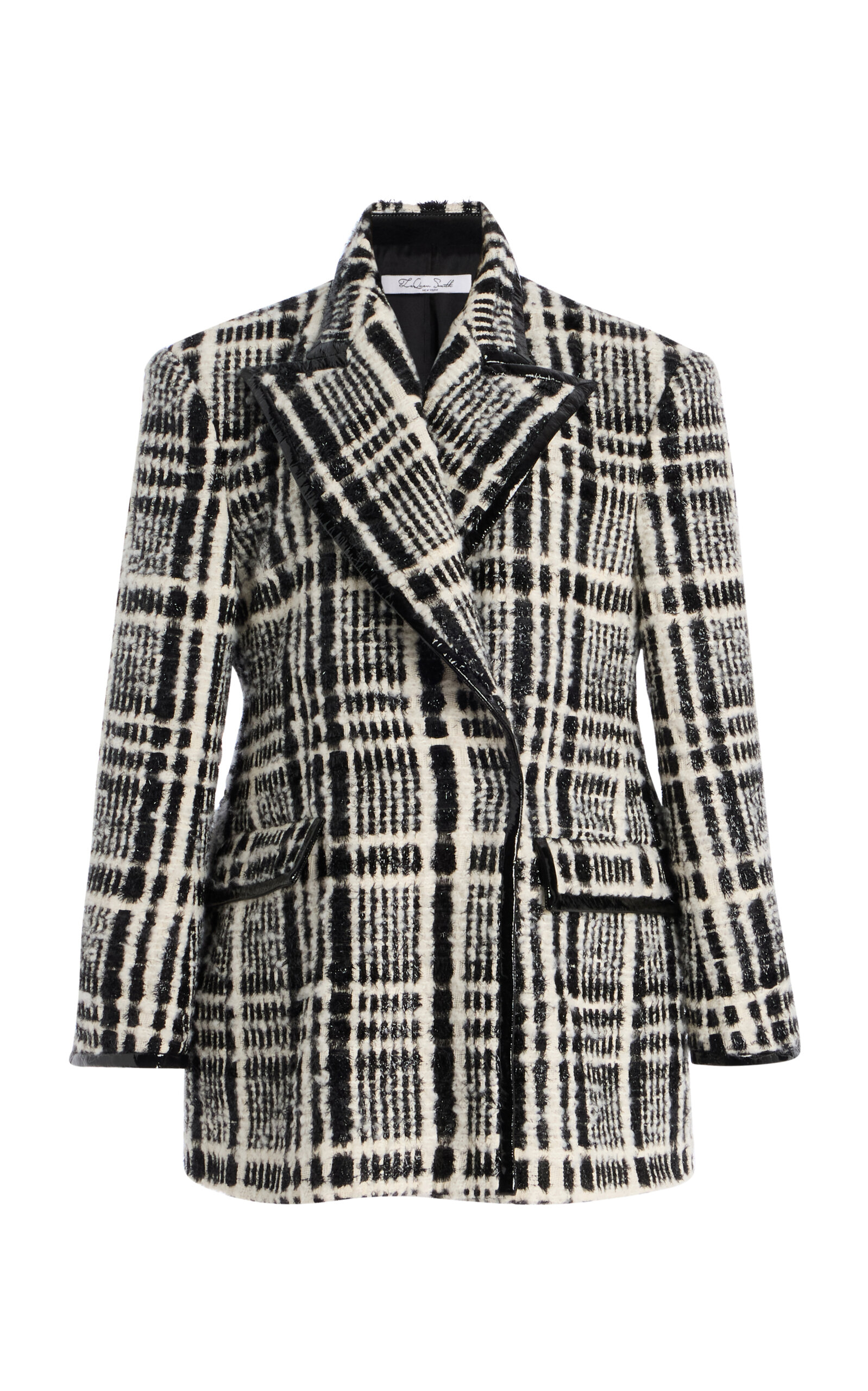 Oversized Plaid Tailored Cotton Coat