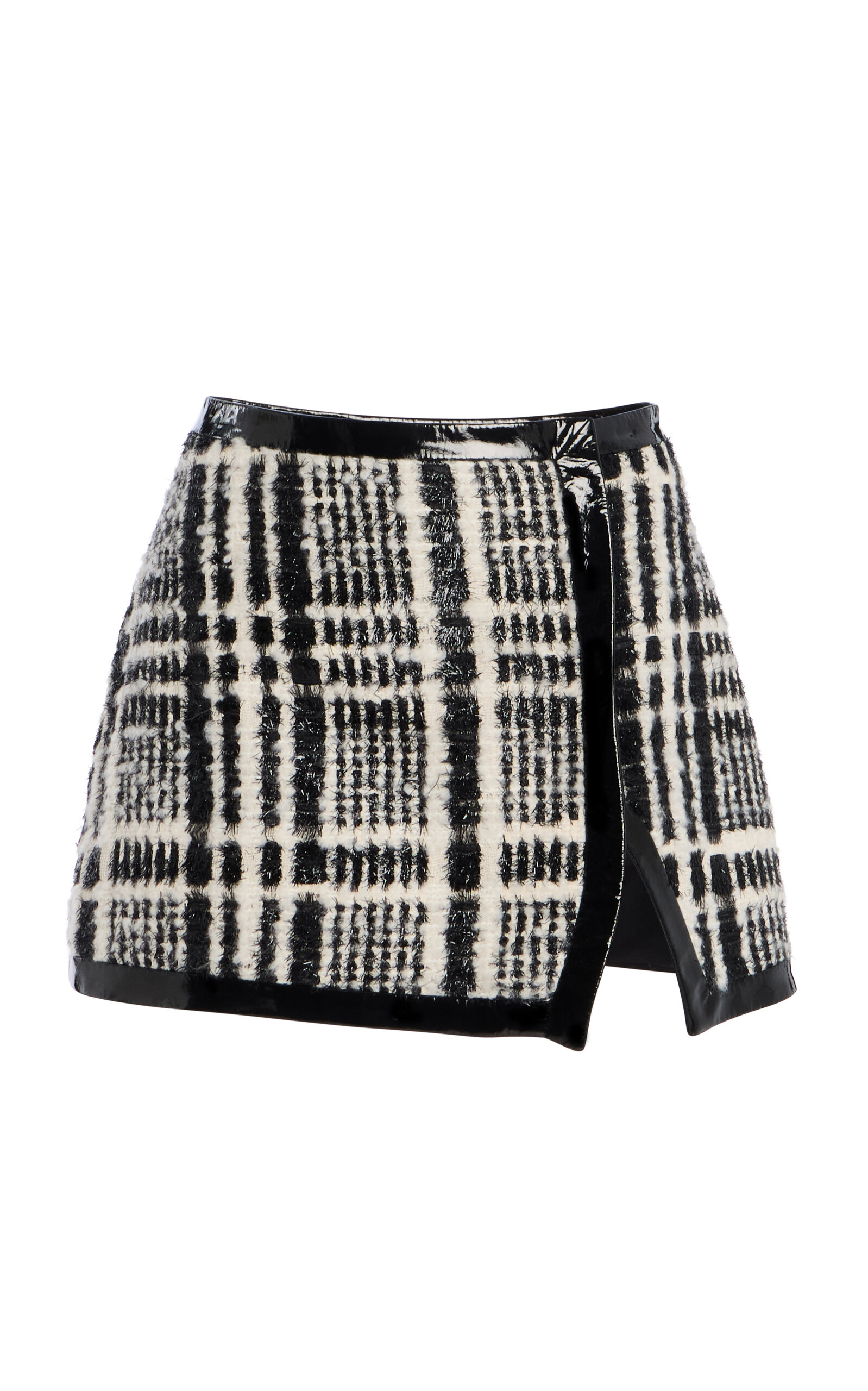 Plaid Tailored Cotton Mini Skirt