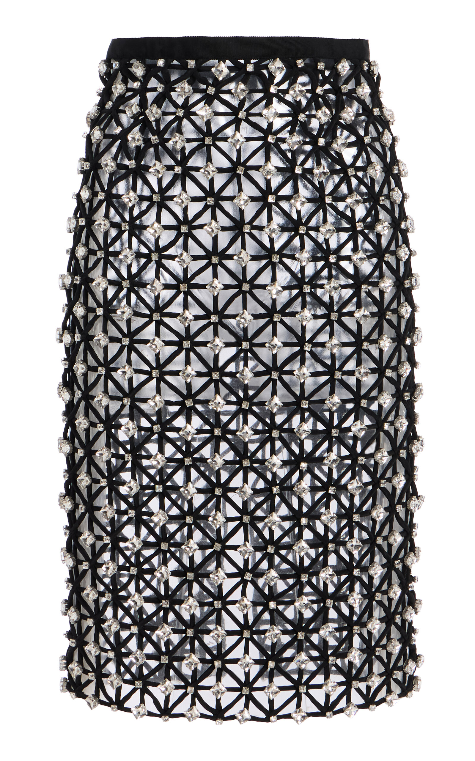 Embroidered  Pencil Skirt