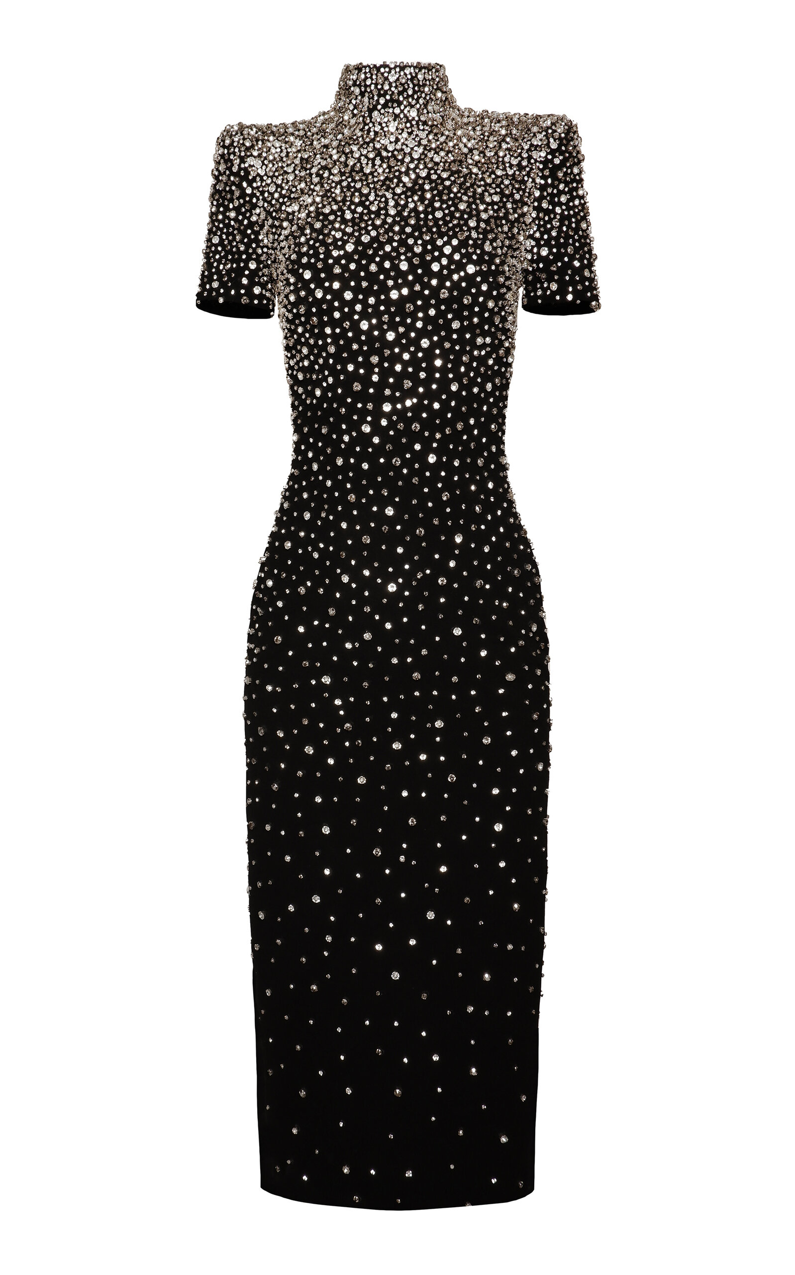 Crystal-Embellished Midi Dress