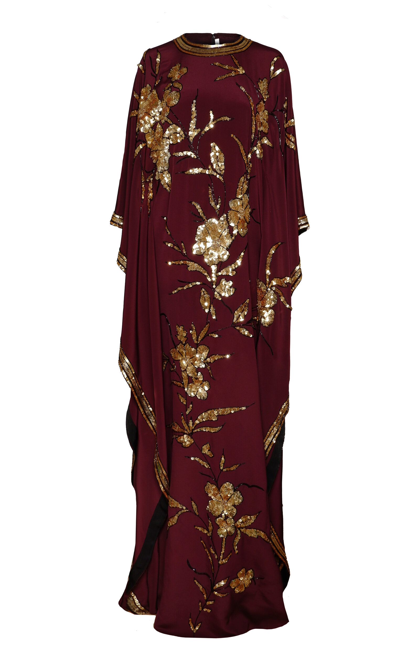 Embellished Silk Georgette Caftan Gown