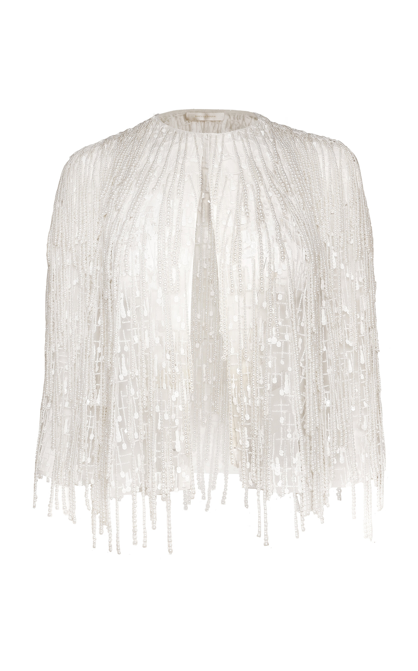 Fringed Beaded-Pearl Jacket