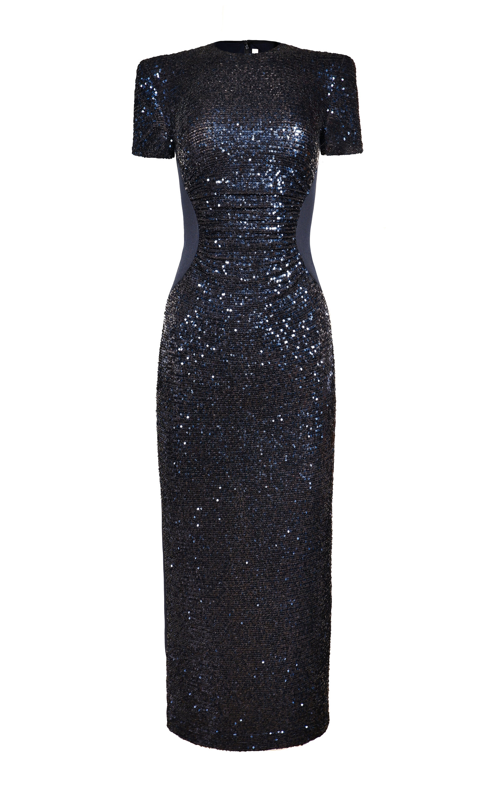 Sequined Stretch-Crepe Midi Dress