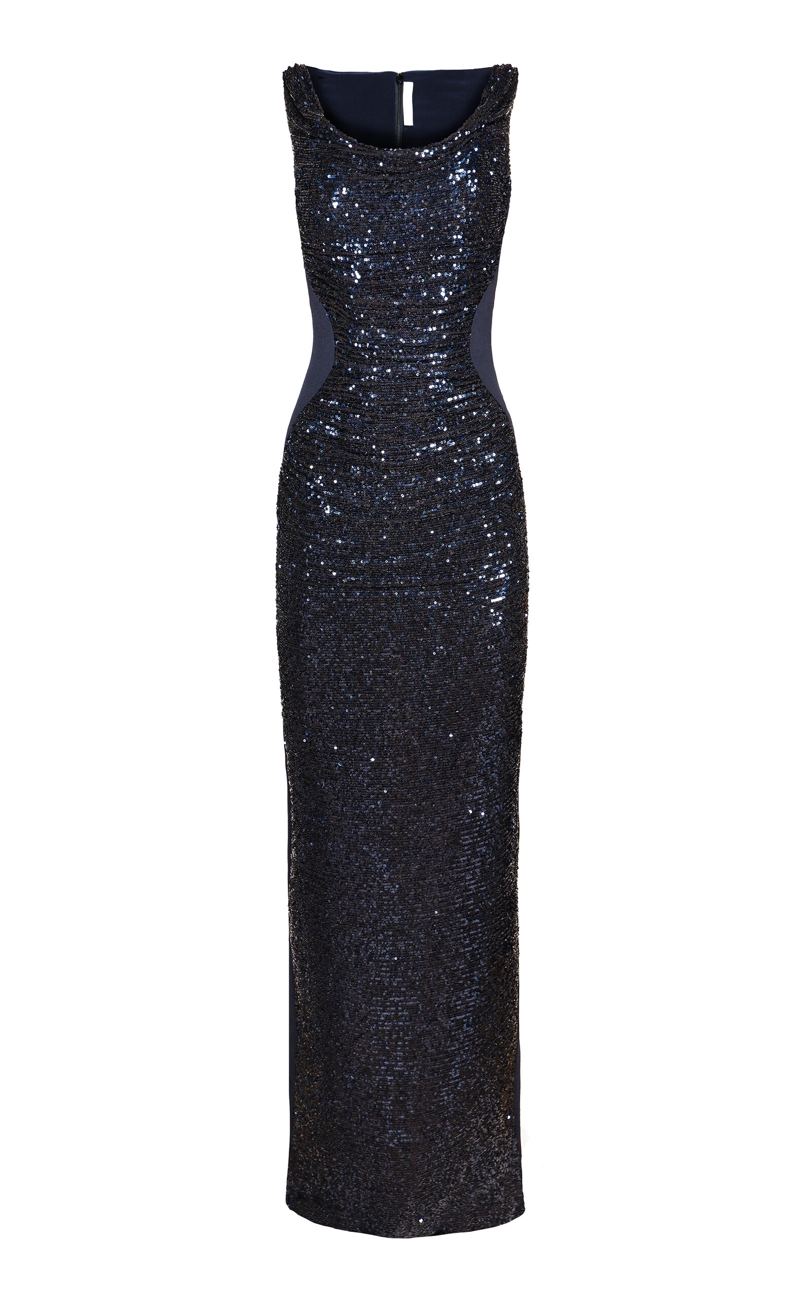 Sequined Stretch-Crepe Gown