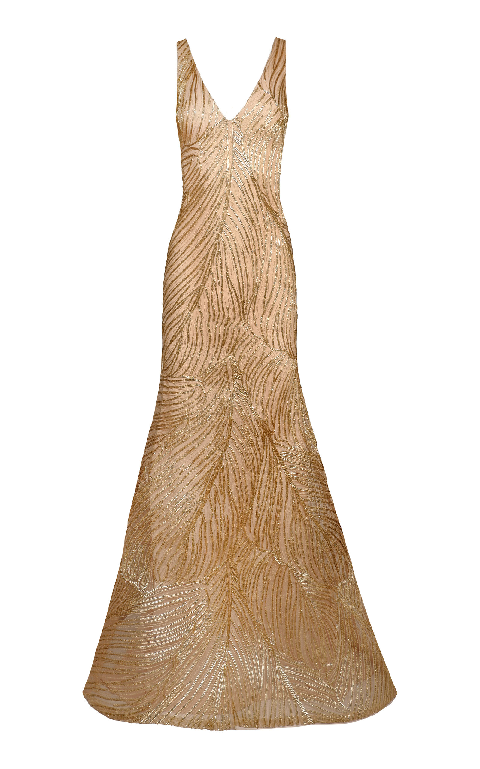 Metallic Raffia Gown