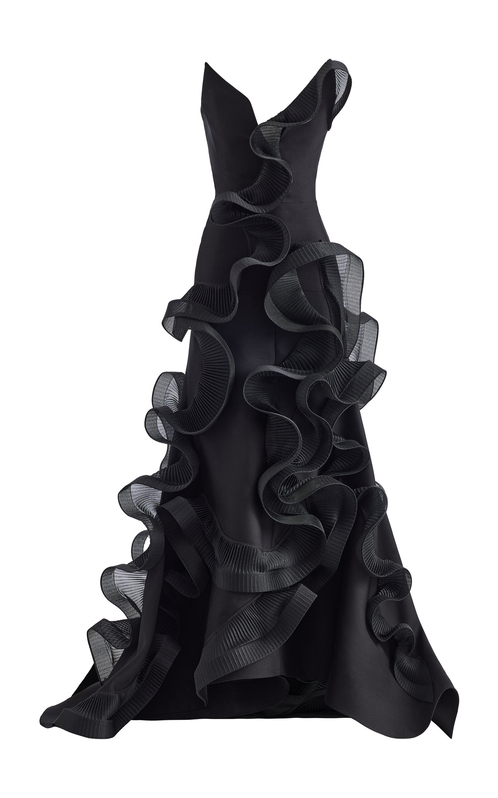 Explode Ruffle Wool-Silk Gown