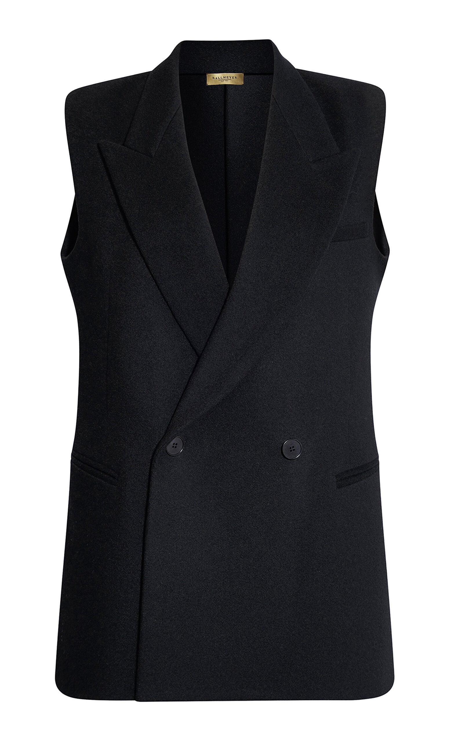 Deon Wool Blend Sleeveless Blazer