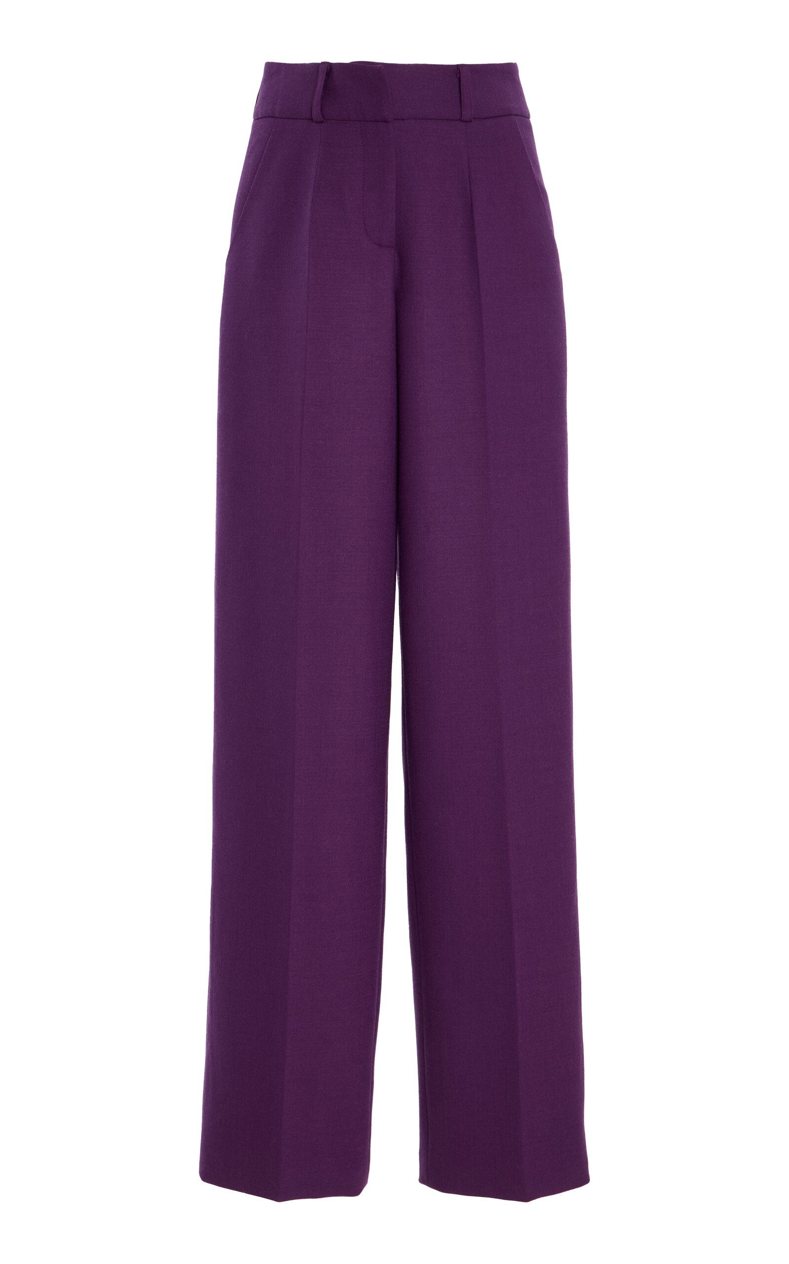 Straight Leg Wool Trousers