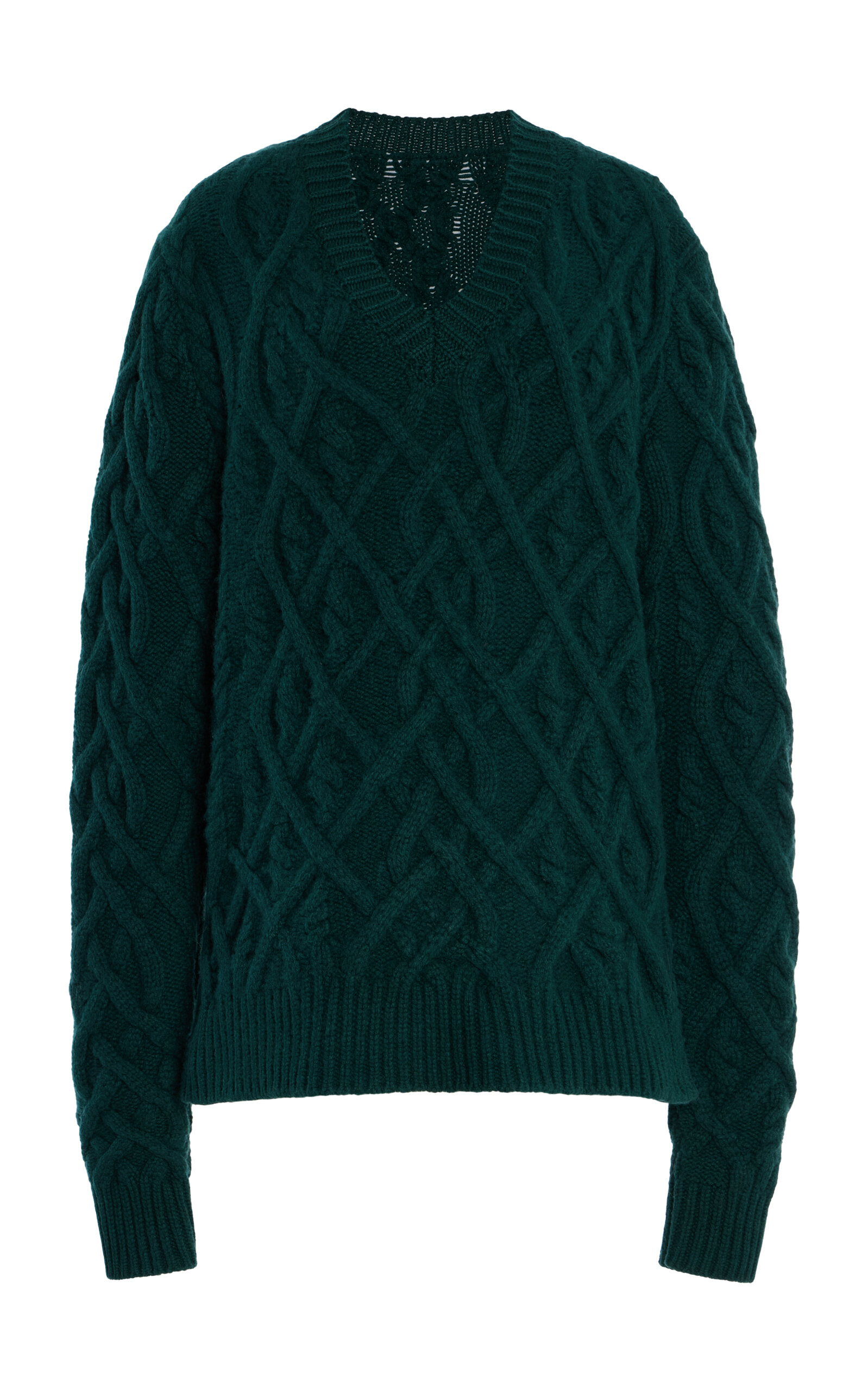 Oversized Cable Knit Cashmere Sweater