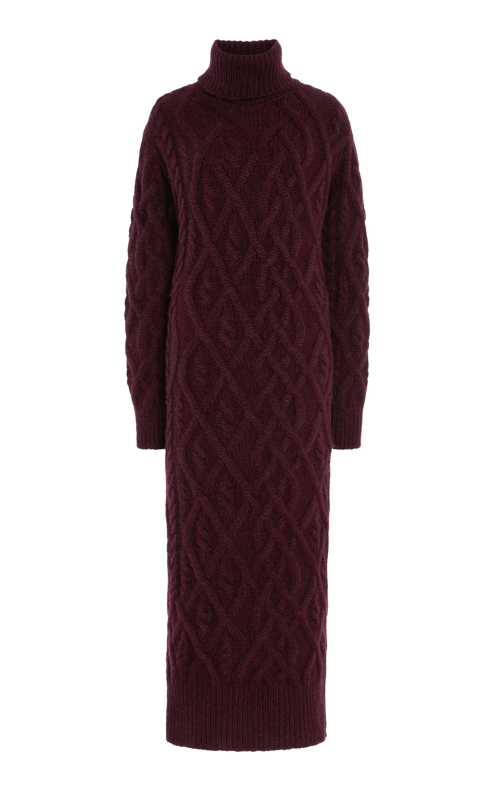 Cable Knit Cashmere Midi Dress