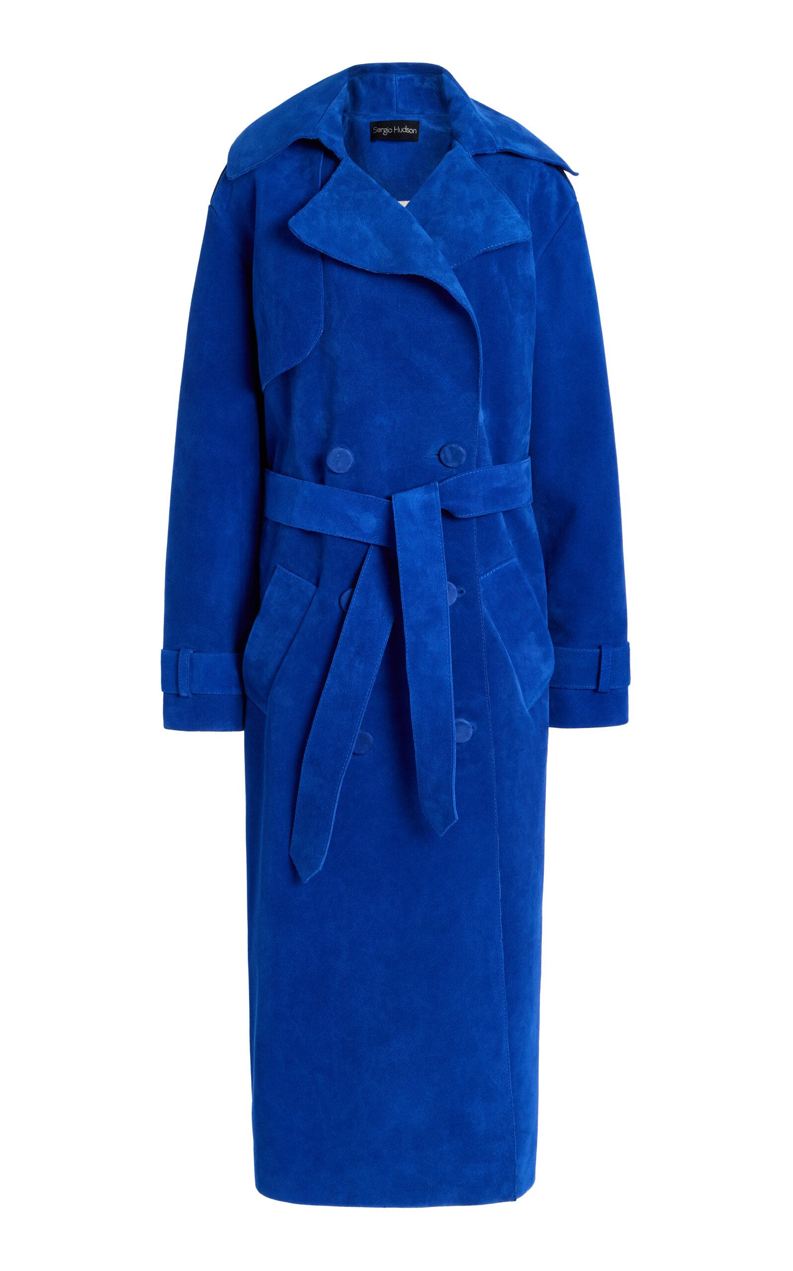 Double Breasted Suede Trench