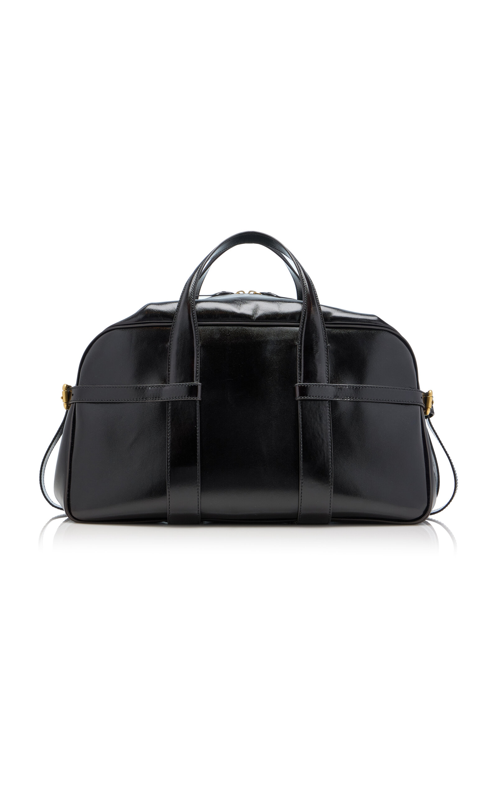 Leather Top Handle Bowling Bag