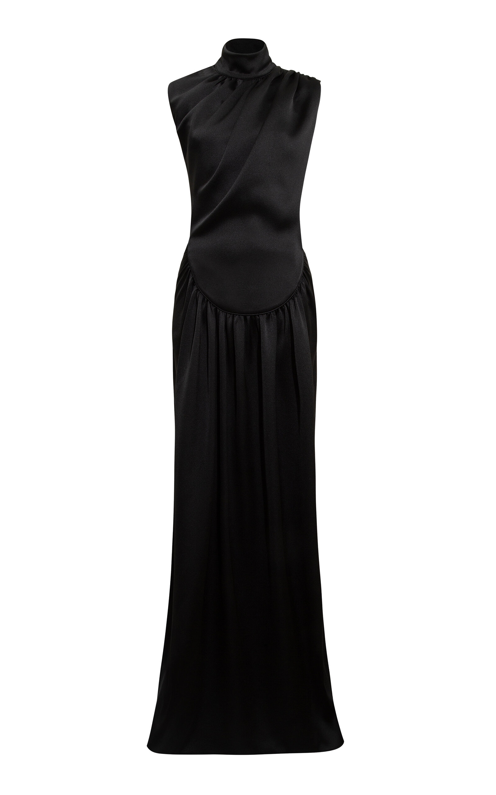 SIEDRÉS Margot Open Back Satin Maxi Dress