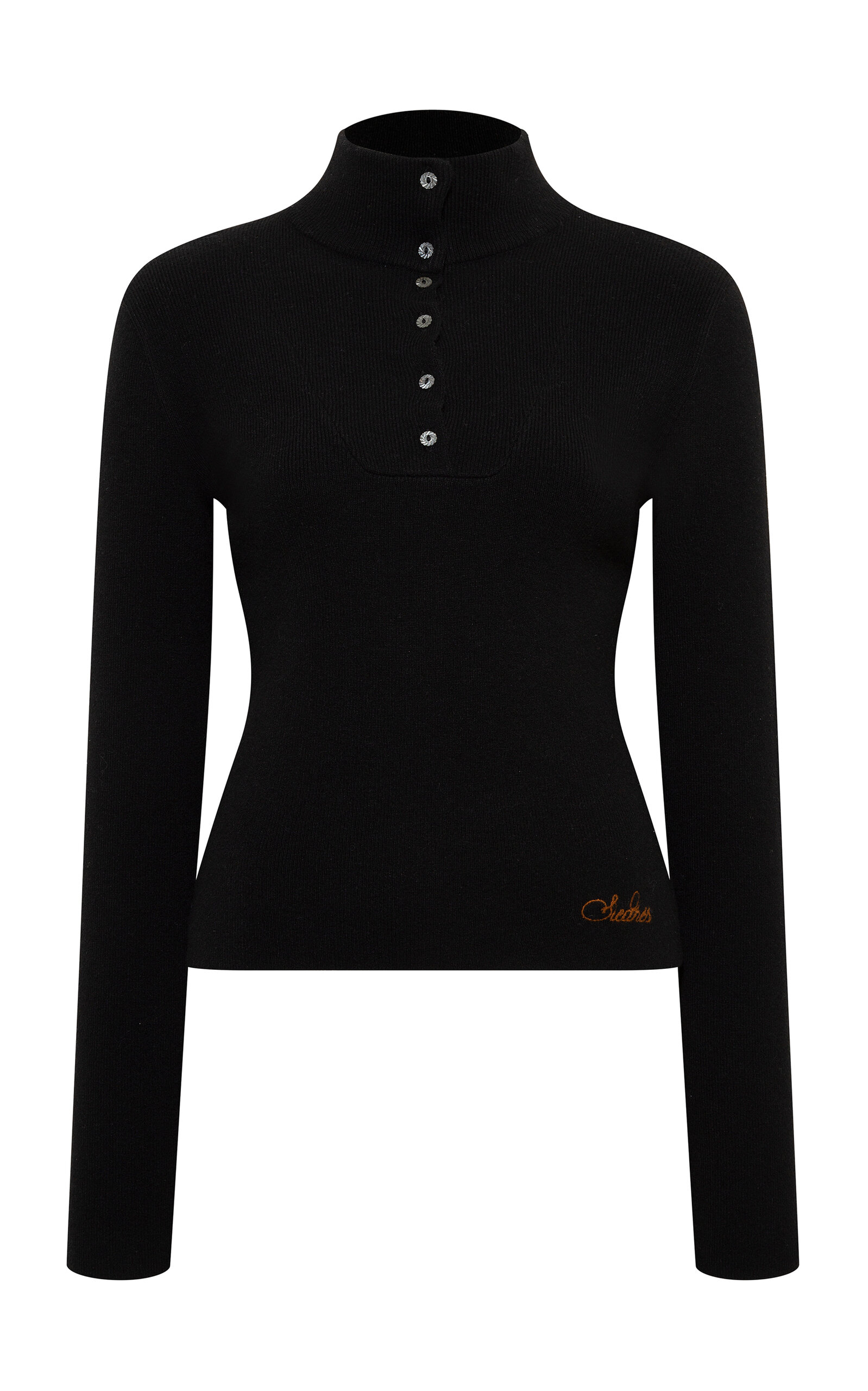 SIEDRÉS Elora Wool-Blend Polo Top