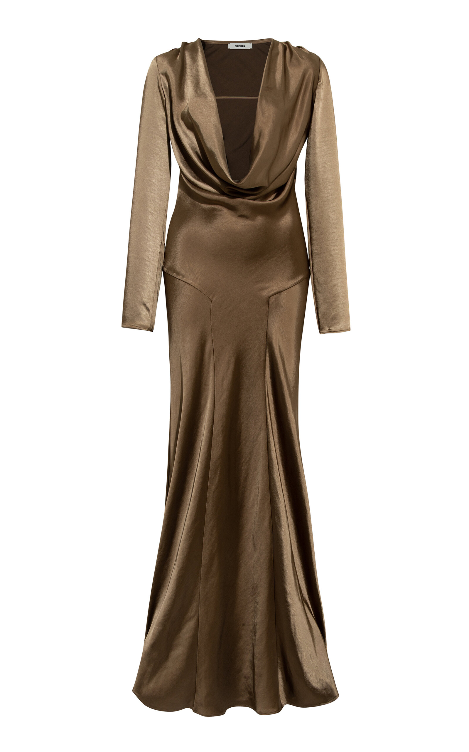 SIEDRÉS Senty Draped Satin Maxi Dress