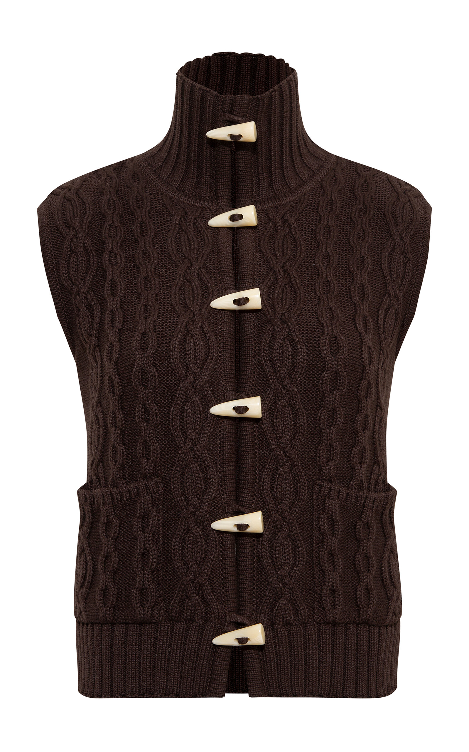 SIEDRÉS Lesna Cable-Knit Cotton Vest