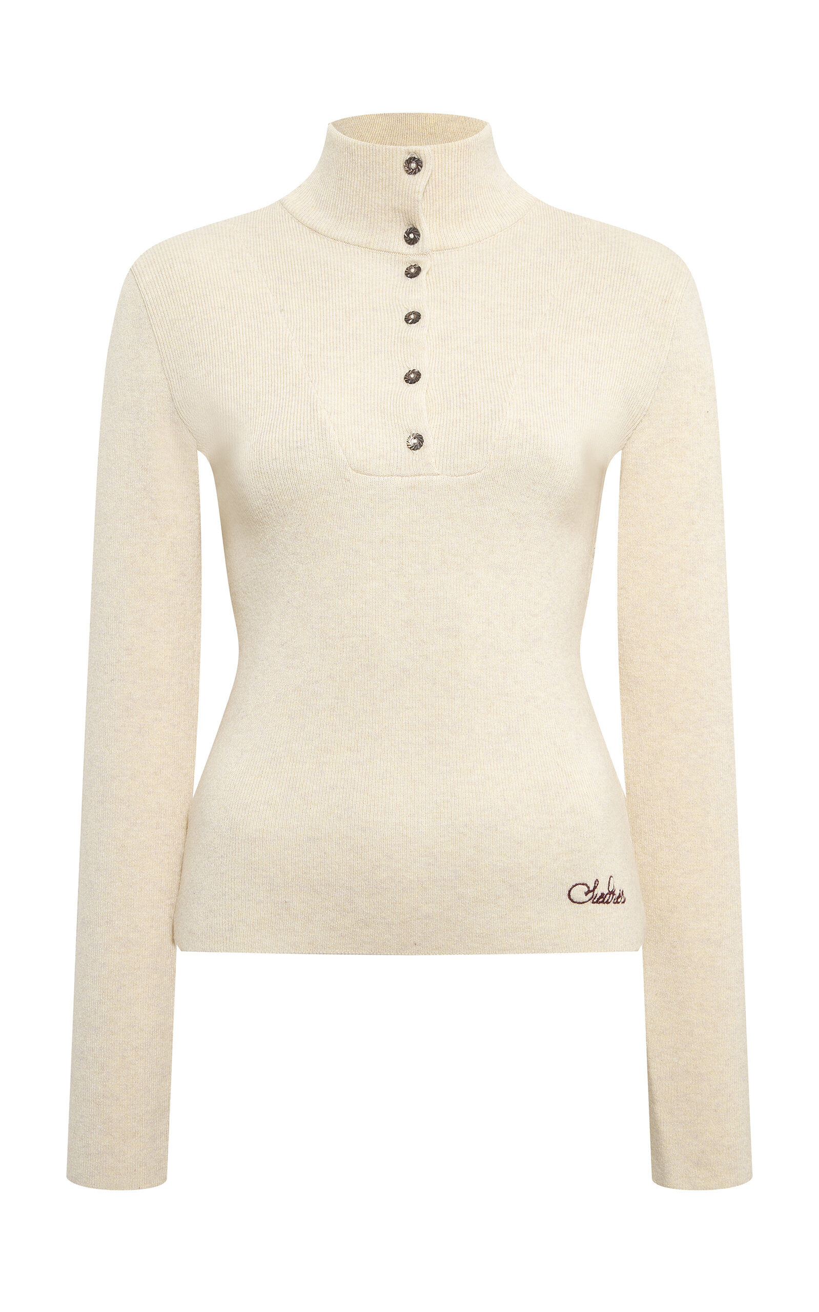 SIEDRÉS Elora Wool-Blend Polo Top