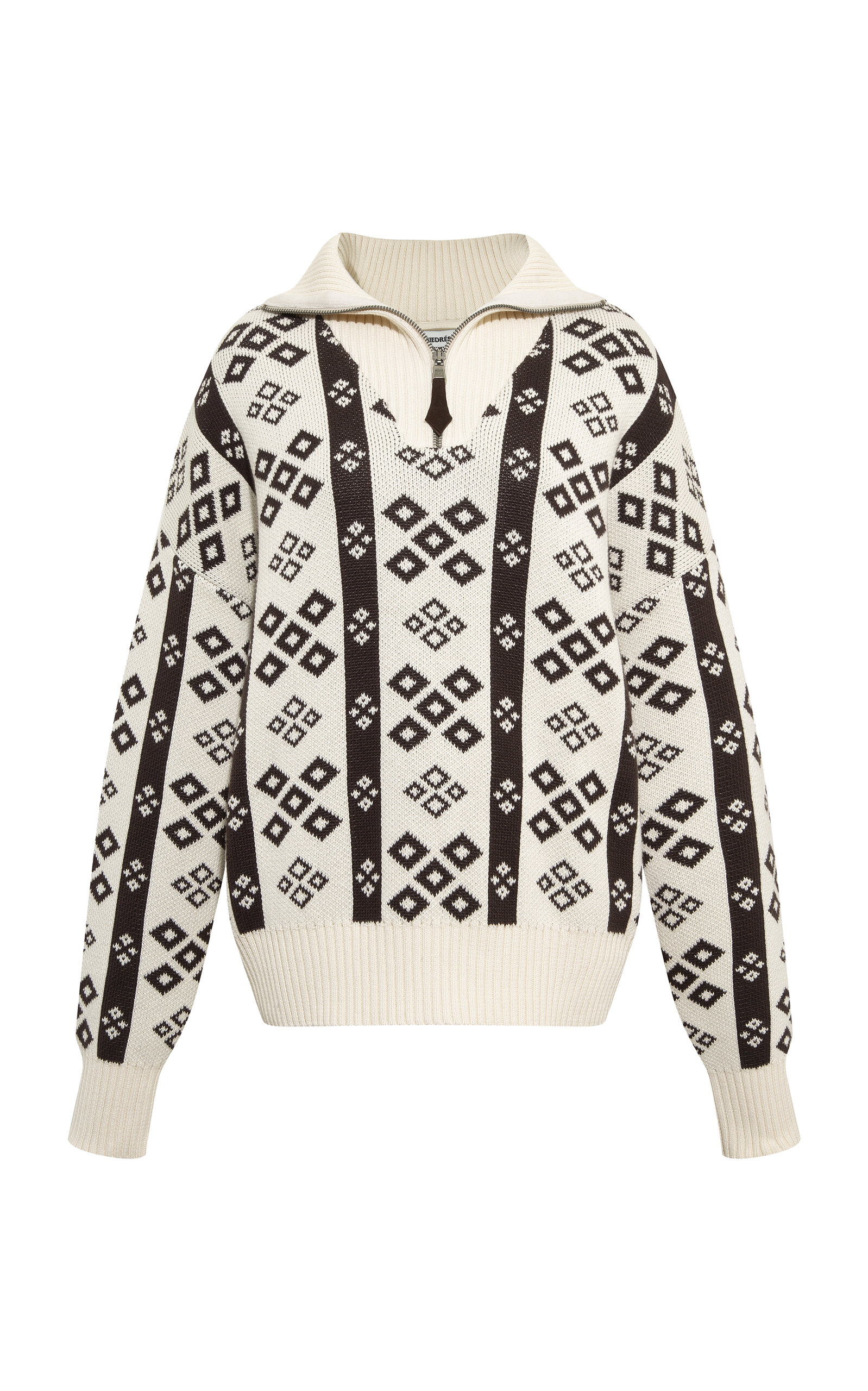 SIEDRÉS Geneva Half-Zipped Wool-Blend Sweater