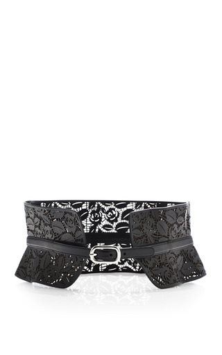 Laser-Cut Leather Peplum Belt by Carven | Moda Operandi