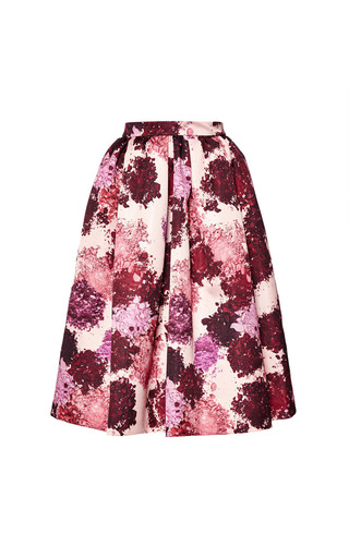 Floral-Print Duchesse-Satin Skirt by MSGM | Moda Operandi