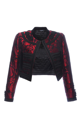 Rosso Floral Jacquard Bolero Jacket by Dolce & | Moda Operandi