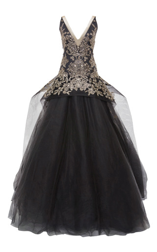 Embroidered Tulle Ball Gown by Marchesa | Moda Operandi