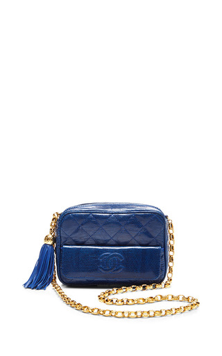 chanel camera bag blue