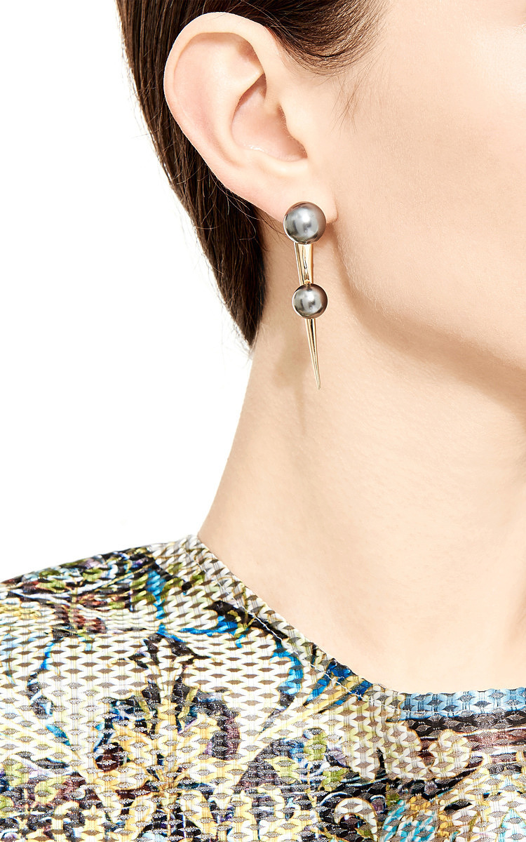 stud earring with drop back