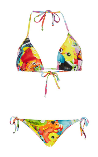 Flamingo Triangle Bikini Set by Moschino Mare | Moda Operandi