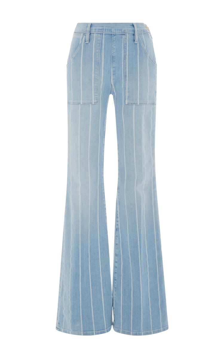 striped bell bottom jeans