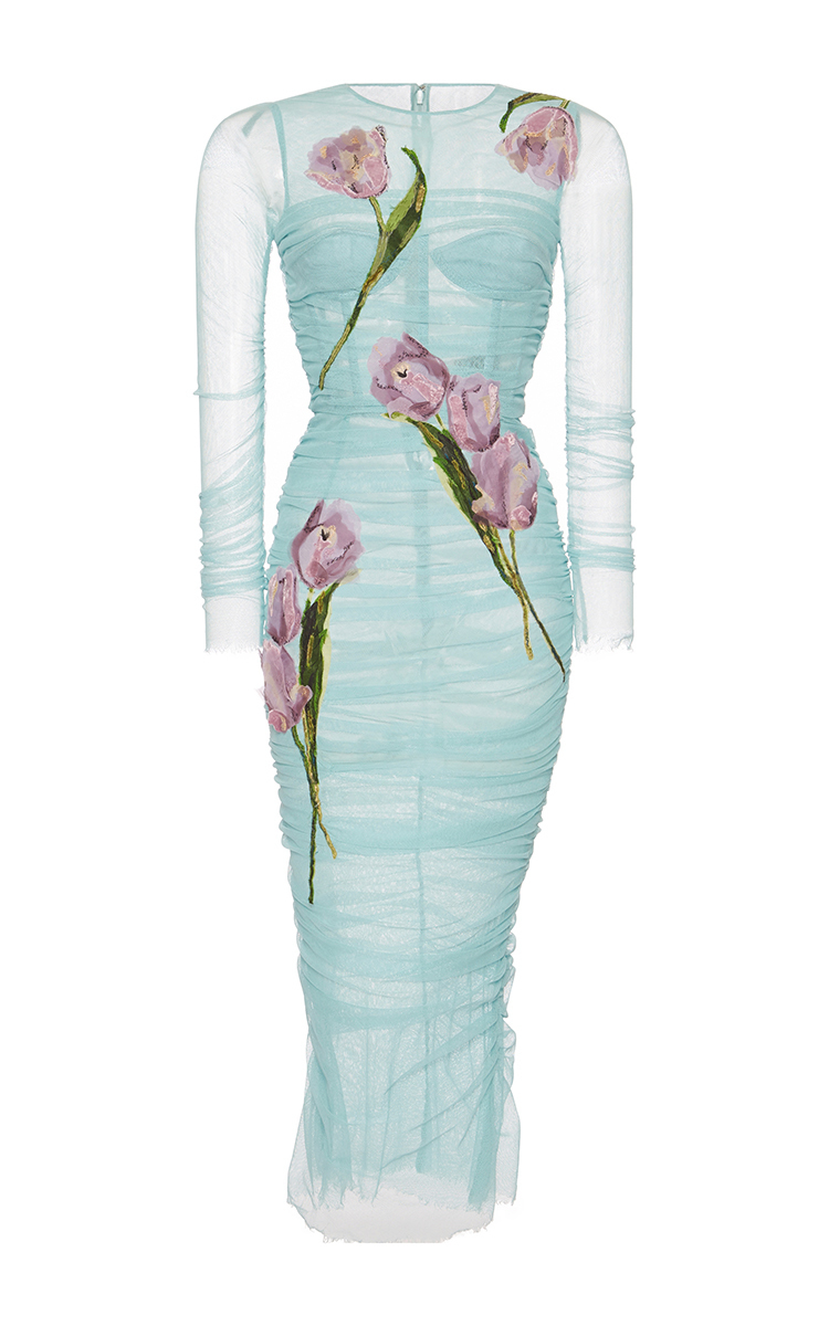 dolce and gabbana light blue dress