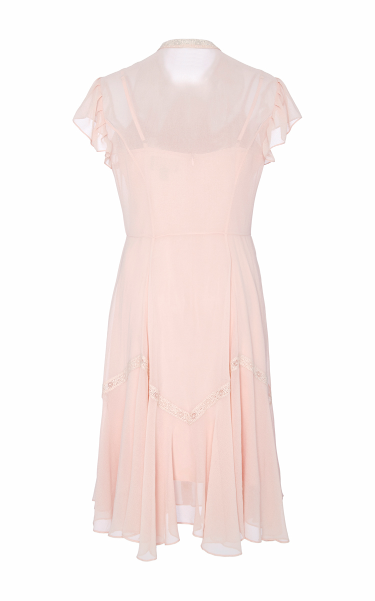 wallis blush ruffle dress