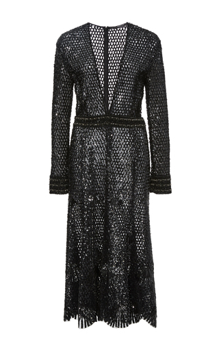 Beaded Crochet V-Neck Dress by Derek Lam | Moda Operandi